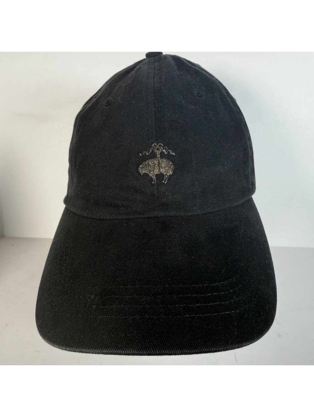 Brooks Brothers Black Logo 346 Strap Back Hat Cap Great Condition